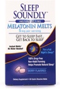 Sleep Soundly Melatonin Melts 5 mg Berry Flavor, Night time Sleep Aid for Adults, Fast Acting Sleep Formula, 60 Count, White