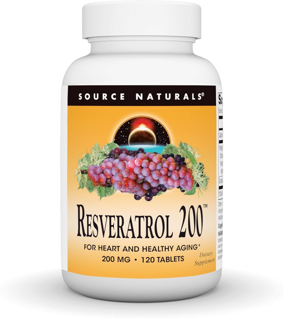 Source Naturals Resveratrol 200 για την υγιή γήρανση *, 200 mg - 120 δισκία