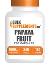 BulkSupplements.com Κάψουλες εκχύλισμα φρούτων Παπάγια - από Carica Papaya, συμπλήρωμα βοτάνων - Χωρίς γλουτένη, 1000mg, 2 κάψουλες ανά υπηρεσία, 240 Count (Pack of 1)