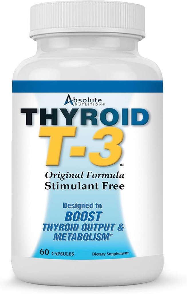 Απόλυτη διατροφή Fat Burning Μεταβολισμός συμπλήρωμα ενίσχυσης, Thyroid T-3, 60 κάψουλες