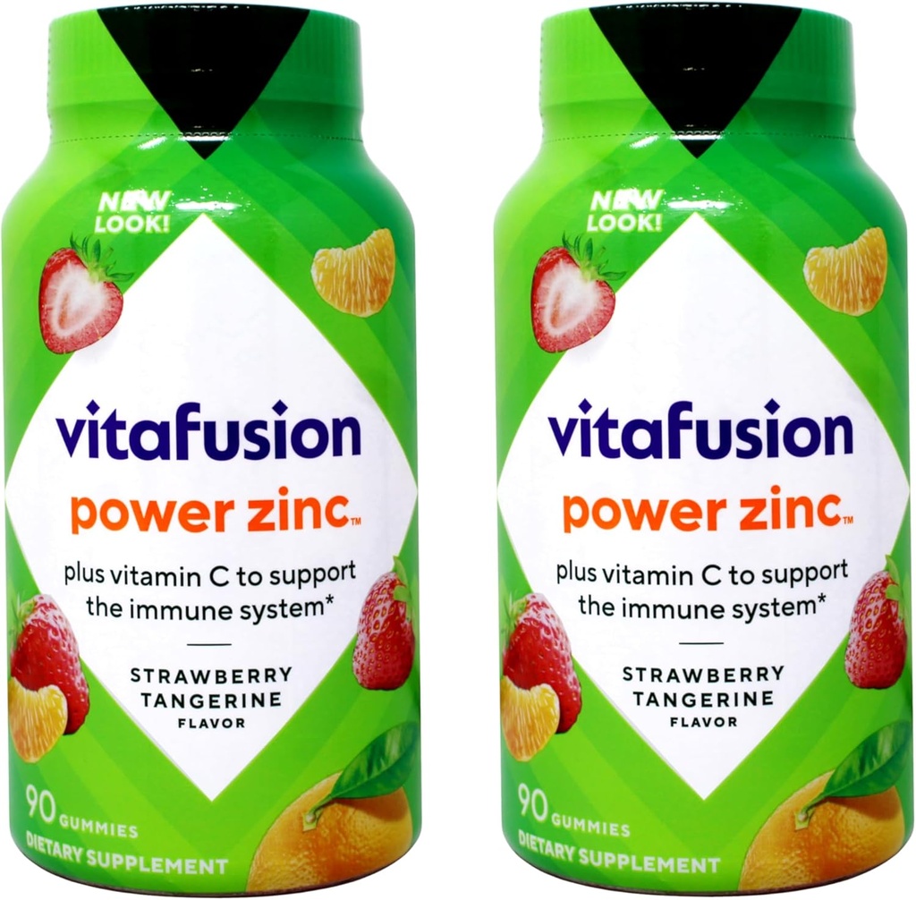 Vitafusion Power Zinc Gummy Βιταμίνη 2 Φιάλη (180 ct Εντελώς.)