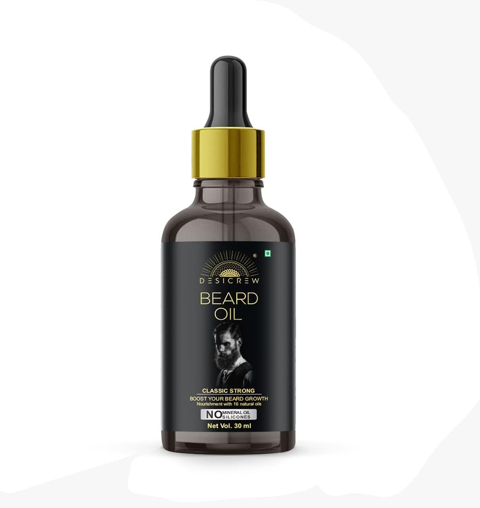 Classic Beard Growth Oil - May Boost You Beard Growth Oil Noiurishment Με 16 Essebtial Naturals Oils σε 30ml