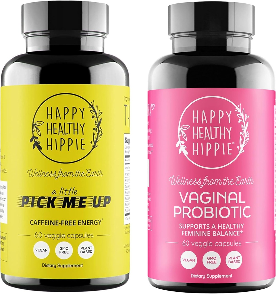 Happy Healthy Hippie Κολπικά Προβιοτικά για τις γυναίκες & Pick Me Up Χάπια Φυσικής Ενέργειας