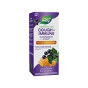 Nature's Way Sambucus Cough + Immune* Elderberry Syrup, Soothes Coughs Associated with Hoarseness, Dry Throat, and Irritants* Vitamin C, Zinc, Organic Honey, 4 Fl Oz (Packaging May Vary)