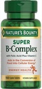 Nature's Bounty Super B- complex με Folic Acid Plus Vitamin C, 300 δισκία (2 X 150 Count Bottles)