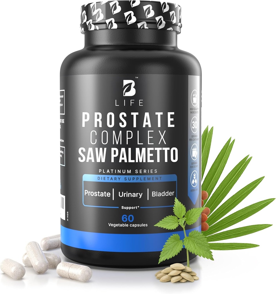 Συμπληρώματα υγείας Prostate για άνδρες με πριόνι Palmetto για άνδρες & κάψουλες σπόρων κολοκύθας - Stinging Nettle Root