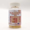 Γλυκοζαμίνη Chondroitin Gummies με MSM 60 CT Χωρίς ζάχαρη Glucosamine Chondroitin Gummies Triple Strength for Joint Health & Immune Support for Adults, Men & Women - Μάνγκο Γεύση
