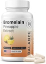 Balancebreens Bromelain 500mg Κάψουλες – 2400 GDU Pineapple Extract συμπλήρωμα για την κοινή υποστήριξη, τη φυσική υποστήριξη οίδημα, και την υγιεινή πέψη – 180 κάψουλες Made in USA
