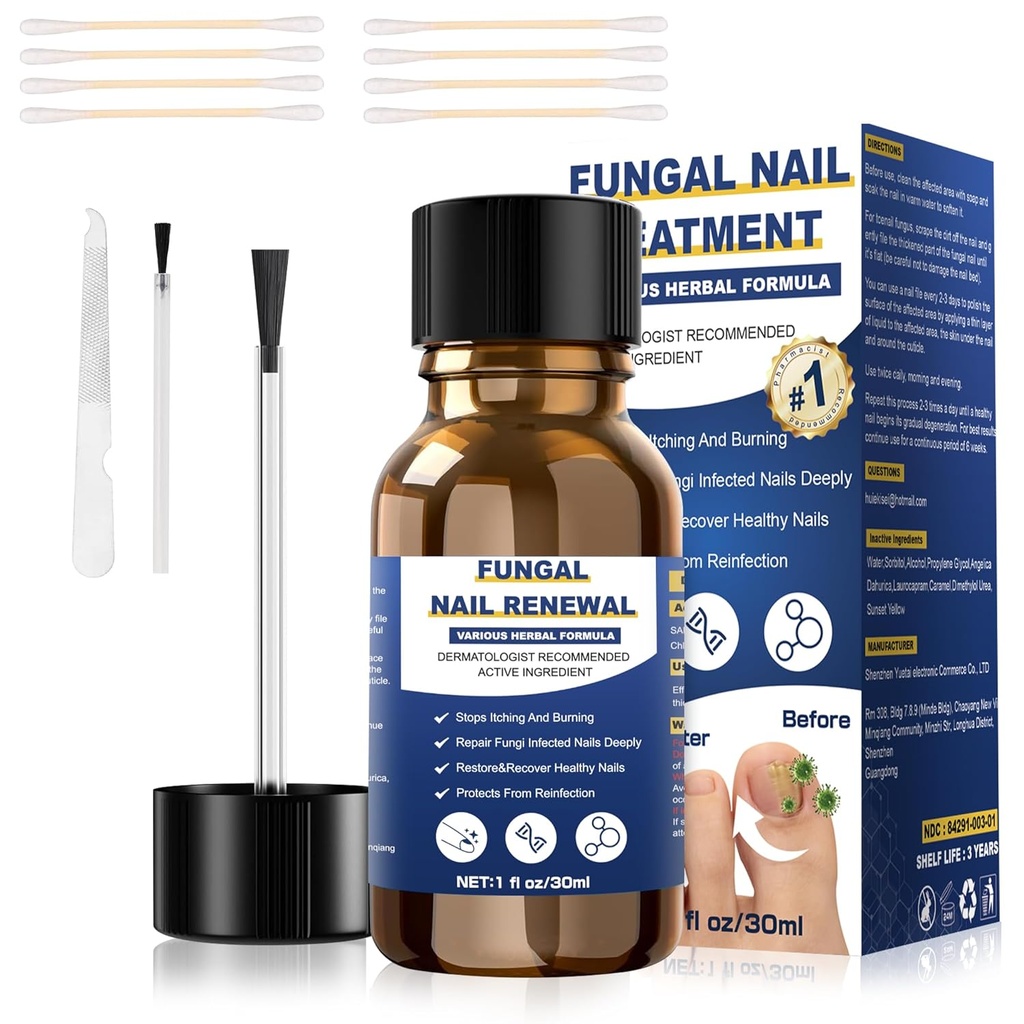 Θεραπεία με μυκητιασικά, Θεραπεία με Foot Fungus Extra Strength, Θεραπεία με Fungus Nail, Θεραπείες με Nail Fungus για τη θεραπεία με Fungi Nail yellow toenail(1fl oz/30ml)