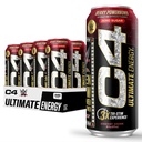 C4 Ultimate x WWE | 300mg Caffeine Sugar Free Energy Drink | Berry Powerbomb| 16oz (Pack of 12)