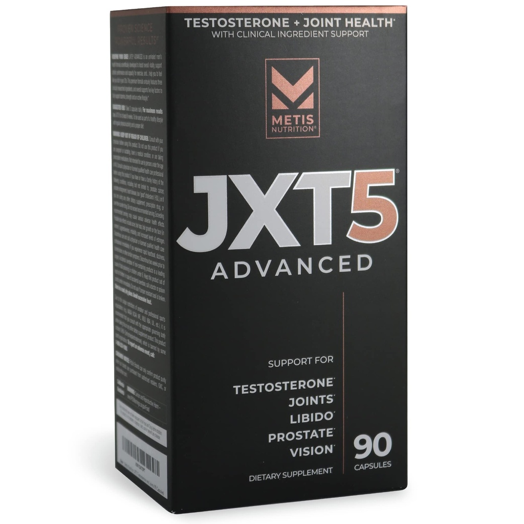 JXT5 Κοινή Υγεία - 5-σε-1 Συμπλήρωμα για την υγεία των ανδρών Libido, Prostate, και Όραμα - Ενίσχυση δοκιμής, κοινή υποστήριξη, και βελτίωση της ενέργειας (90 κάψουλες)