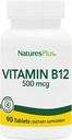 Natures Plus Vitamin B12 (Methylcobalamin) - 500 mcg, 90 Vegetarian Tablets - Υψηλής ισχύος υποστήριξη ερυθρών αιμοσφαιρίων - Natural Energy Booster, προάγει τη συνολική υγεία - Χωρίς γλουτένη - 90 εξυπηρετούν