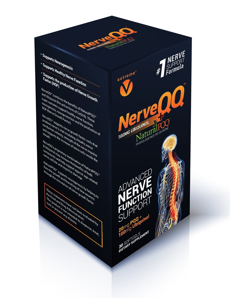 NerveQQ Ultra Advanced Formula Neuropathy Support - #1 Προτεινόμενος παράγοντας ανάπτυξης νεύρων (NGF) Υγεία και λειτουργία. 100mg Ubiquinol (QH) συν φυσικό PQQ 20mg (χορτοφαγικά Softgels)