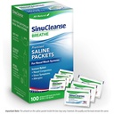 SinuCleanse Pre-Mixed Saline Packets for Sinus Rinse and Nasal Irigation Systems, 100 Count, Made in USA, All-Natural, Pharmaceutical Grade and PH Balanced