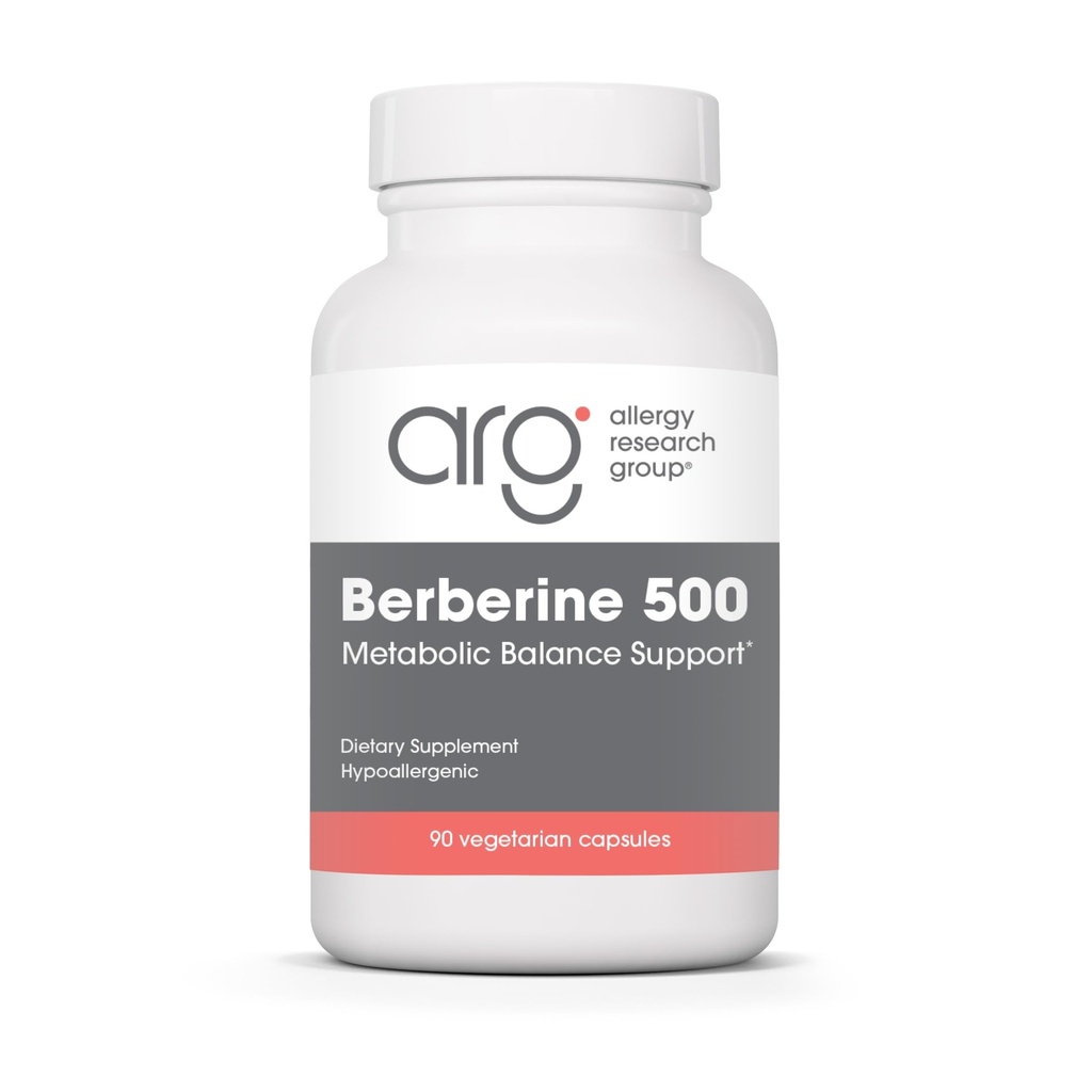 Ομάδα Έρευνας Αλλεργίας Berberine 500mg συμπλήρωμα - Multi-Faceted Μεταβολική Υποστήριξη, Υποστηρίζει υγιή χοληστερόλη, ινδική ρίζα βατόμουρο, Hypoallergenic, Χορτοφαγικές κάψουλες - 90 κόμης