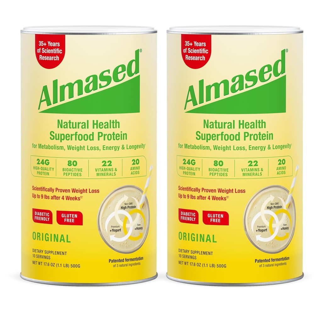 Almased Meal Replacement Shake - Χαμηλή γλυκαιμική υψηλής βάσης φυτικών πρωτεϊνών σκόνης - συμπλήρωμα διατροφής βάρος υγείας υποστήριξης - αρχικό άρωμα - 17,6 oz