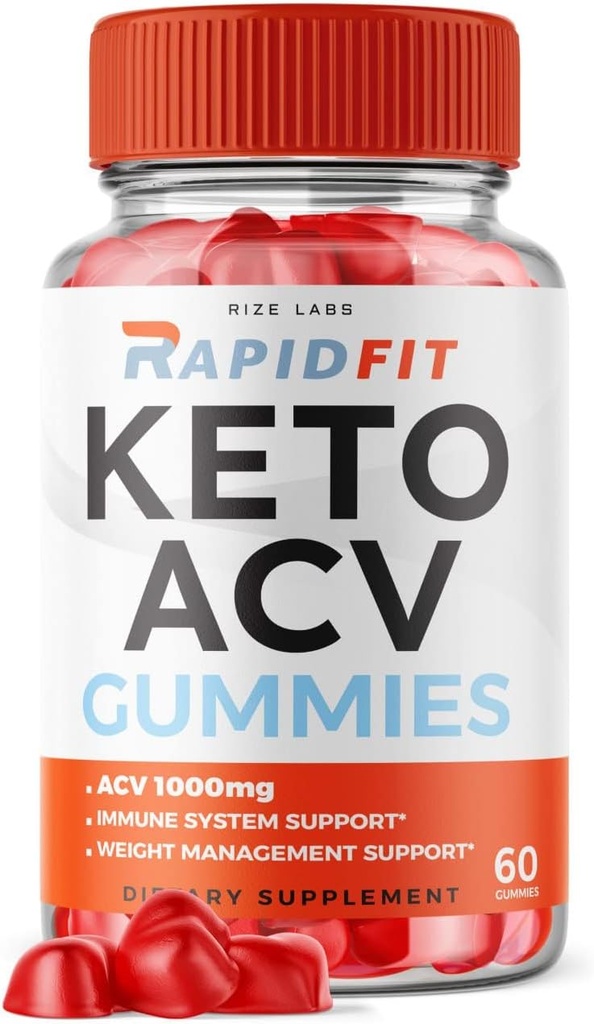 rize labs Rapid Fit Keto ACV Gummies for Advanced Weight Loss with Apple Cider Vinegar Supplement Belly Fat Extra Strength Gomitas (60 Gummies)