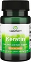 Swanson Keratin (from Tibetan Wool) - Natural Supplement Promoting Healthy Joints, Hair, Skin & Nails - Helps Nourish Healthy Connective Tissues - (60 Capsules, 50mg Each)