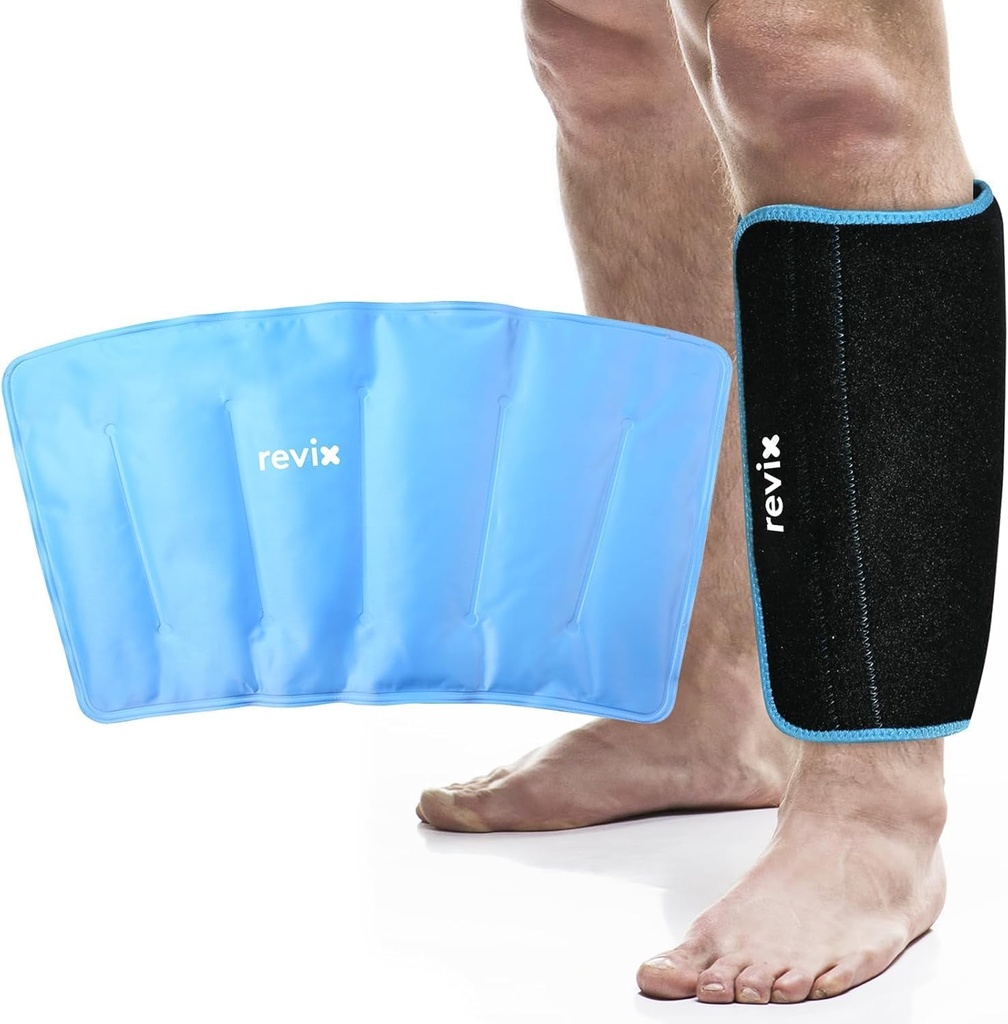 ReVIX XL πακέτο πάγου Σιν Reuseable Gel κρύο πακέτο για Κάλυμμα και αγκώνα ανακούφιση δυσφορίας, Πόδι Ψυχρή θεραπεία Συμπίεση μανίκι Repreezable, 360° πλήρη κάλυψη