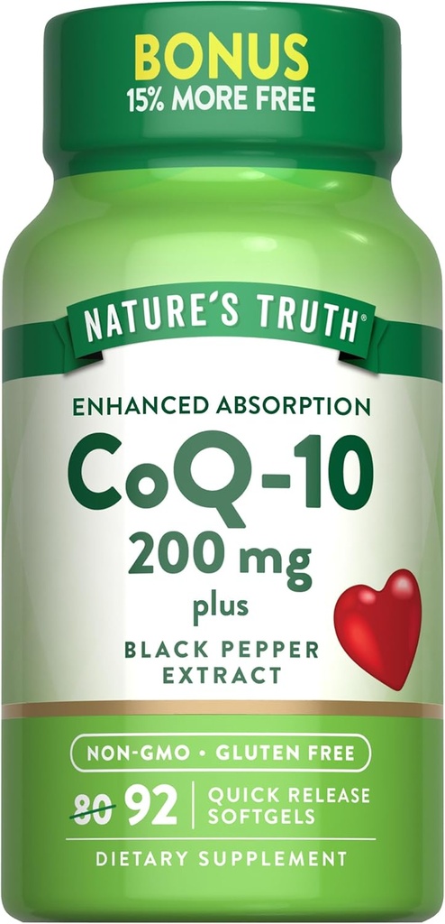 Nature's Truth CoQ10 200 mg Softgels 