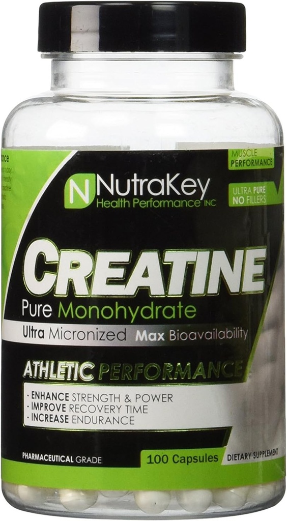 Nutrakey Creatine Monohydrate Κάψουλες, Ultra-micronized Formula για μέγιστη βιοδιαθεσιμότητα