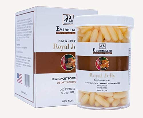 EVERHEALTH Vital Royal Jelly 1000mg (300 Softgels) Συμπλήρωμα διατροφής Αυθεντική Καθαρή Γνήσια Ποιότητα