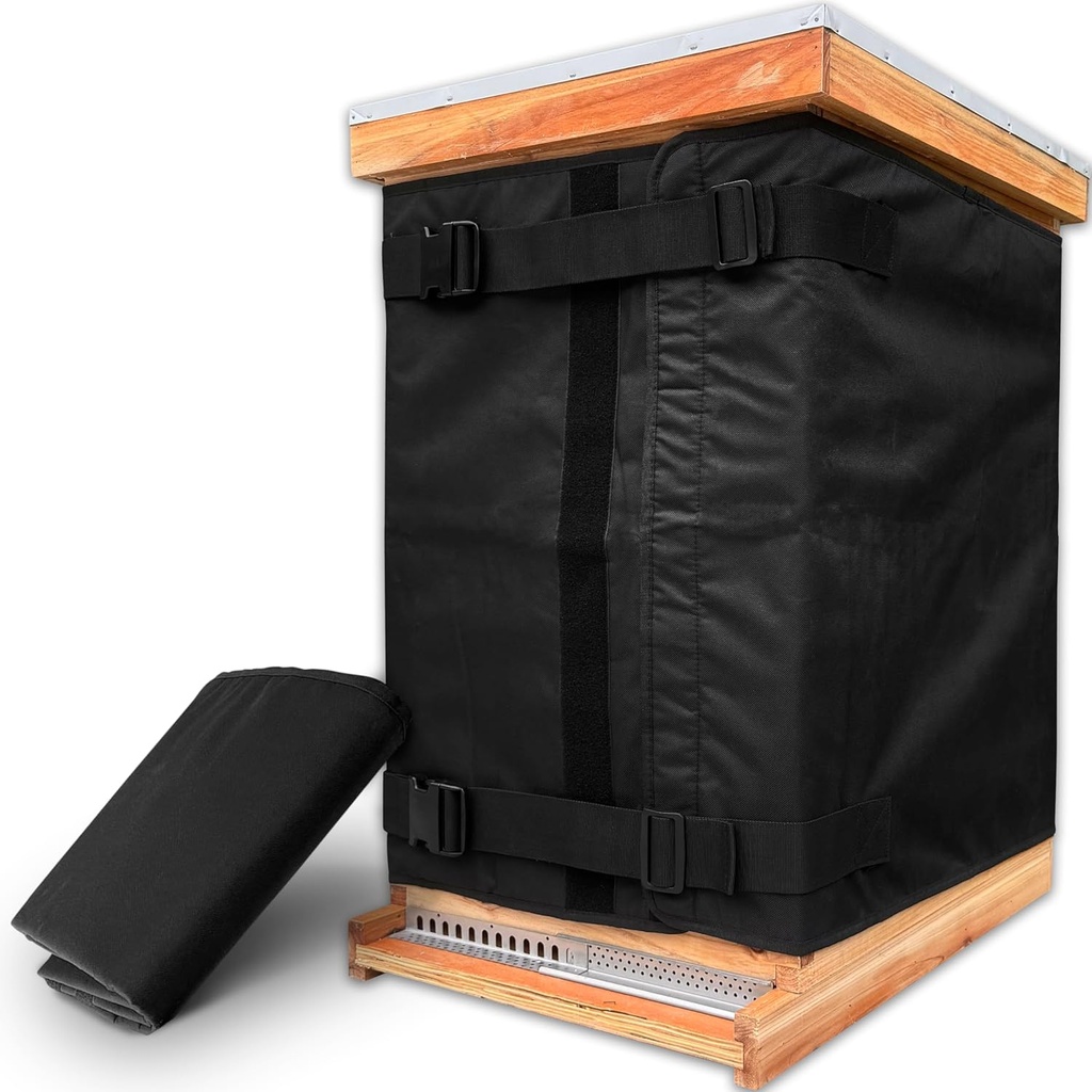 Winter Bee Hive Wrap για 8 και 10 Frame Hives, Ρυθμιζόμενες Beehive Wrap Beeekeing Προμήθειες, 600D Oxford Μονωμένο Κάλυμμα, Αδιάβροχο, Ανανεώσιμο, Ελαφρύ, Eco-Friendly, Reuseable, 75.98" x 23.6"