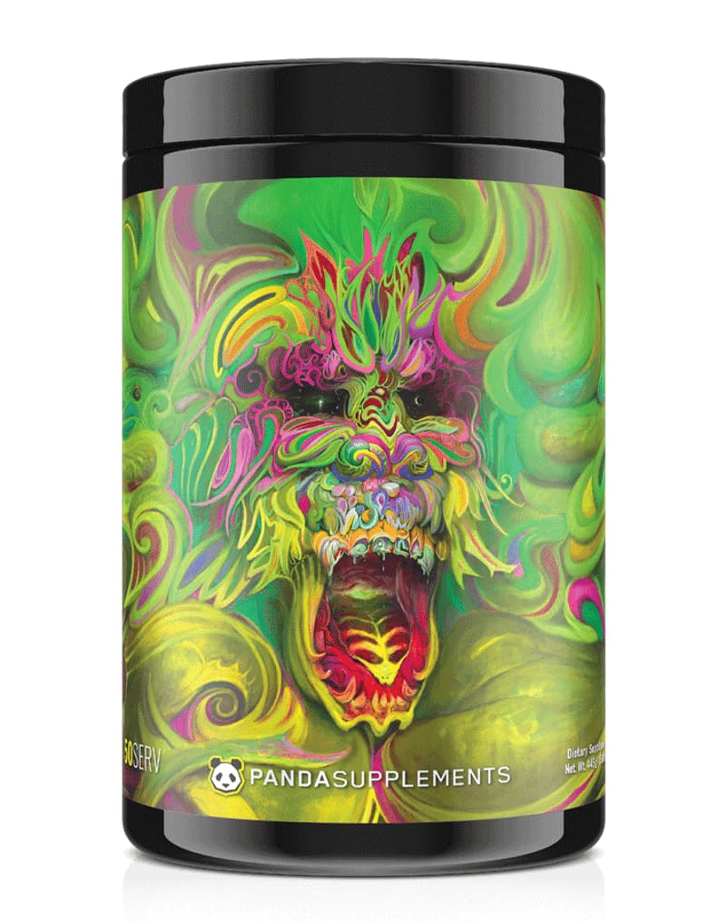 Underground Bio LabsTM Panda Supps: Rampage, Extreme Pre-Workout, High Stim, Maximum Pump, Focus, and Energy, (50 μερίδες) (Kiwi-Lychee-Pinapple Flavor AKA Goblin Juice)