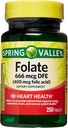 Spring Valley - Φολικό οξύ 400 mcg, 250 δισκία