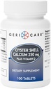 Gericare Oyster Shell Calcium 250mg, Βιταμίνη D 125IU δισκία, συμπλήρωμα διατροφής για την υγεία των οστών, 100 Count (πακέτο του 1)