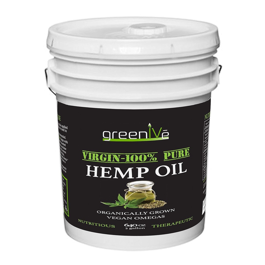 GreenIVe - Λάδι κάνναβης - Vegan Omegas - Ψυχρή πίεση - Αποκλειστικά για (640oz)