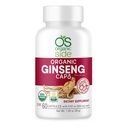OS Organic Side | Ginseng 60 Capsules | Adaptogen for Stress Relief, Energy Boost, Immune Support | Certified USDA Organic, Non-GMO, Vegan Supplement for Natural Wellness