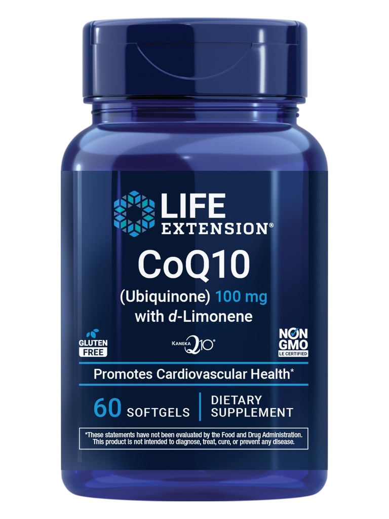 Επέκταση ζωής CoQ10 (Ubiquinone) με d-Limonene – Υγεία της καρδιάς, καταπολέμηση της γενικής κόπωσης, καλύτερη απορρόφηση – Χωρίς γλουτένη, μη GMO – 60 Softgels