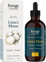 Forage Hyperfoods- Original Canadian Grown Lion's Mane Mushroom Superfood Liquid Supplement Extract Tincture, Vegan, Non-GMO, Natural Brain Aid- Memory Improvement and Nerve Support 118ML
