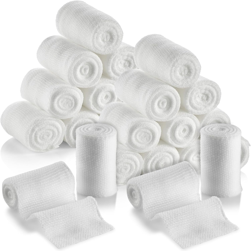 MEDCA Gauze ζεύξη ρολά - 24 Pack, 2- Inch, 4.1 Yards ανά ρολό, Ιατρικού βαθμού Gauze συγκρότημα για το ντύσιμο τραύμα και το κουτί πρώτων βοηθειών