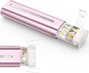 Zannaki Aluminum 7 Day Weekly Pill Organizer, Portable Travel Pill Case with Three Layer Seal, Μεγάλη Χωρητικότητα Χαριτωμένο Daily Pill Box, Hill Holder Container για Βιταμίνες, Χάπια, Συμπληρώματα και Φάρμακα