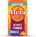 Metamucil 4 σε 1 Ημερήσια Fiber Supplement σκόνη, Fiber σκόνη για Digestive Υγεία και κανονικότητα*, Ζάχαρη-ελεύθερο, Πορτοκαλί, Φυσικά πηγασμένα Psyllium Fiber, 30 κουταλάκια του γλυκού