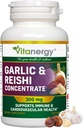 Garlic & Reishi Capsules - Cardiovascular Health & Immune Support - Potent Whole Bulbs Extract, No Aftertaste - 120 Vegan Caps