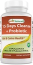 Best Naturals 15 Ημέρα Gut & Colon Cleanse + Προβιοτικά για γυναίκες & άνδρες με Senna, Cascara Sagrada & Psyllium Husk- 30 κάψουλες - Μη ΓΤΟ & Χωρίς γλουτένη.