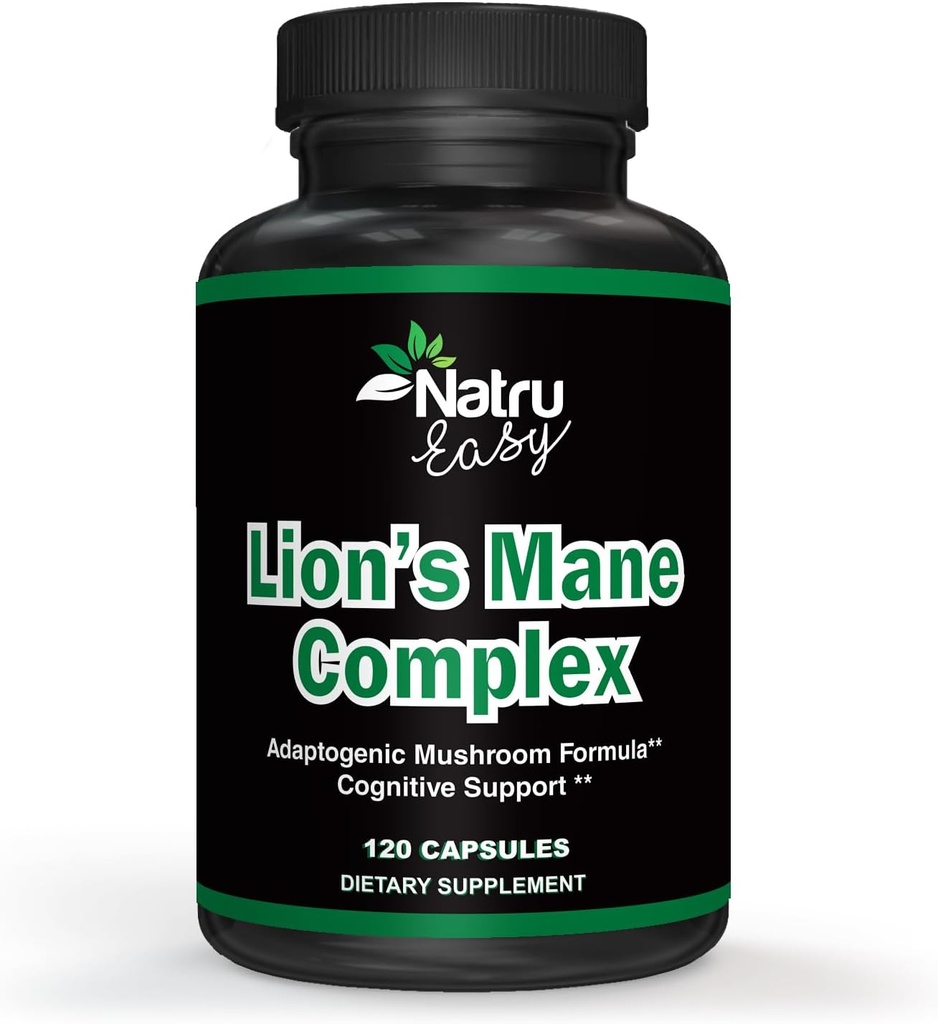 5 in 1 Lion's Mane Complex || Premium Max Strength || Advanced Non GMO Formula || 4 Months of Finest Extracts Supply || Adaptogenic Mushroom Formula || 3rd Party Tested || Made in The USA.