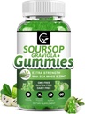 Organic Soursop Graviola Gummies - 2200mg Extra Strength Soursop Leaves Extract w/Sea Moss Extract 200mg, Ψευδάργυρος & Βιταμίνη C - Υποστηρίζει Ανοσία, Ήπαρ, Zzz & Αντιοξειδωτικό, Χωρίς Γλουτένη, Vegan, 60 Gummies