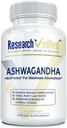 Έρευνα Επαληθευμένο Ashwagandha 1500mg Μέγιστη δύναμη με Bioperine και Ginger Root, Ενίσχυση Γνωστική λειτουργία - 60 Vegan Φιλικές κάψουλες (1 μπουκάλι)