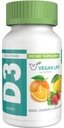 Vegan Life Nutrition - Βιταμίνη D3 Gummies for Kids and Adults (1000 IU) - Χωρίς γλουτένη, Μη ΓΤΟ, Υποστηρίζει την υγεία των οστών και το ανοσοποιητικό σύστημα - 60 Gummies