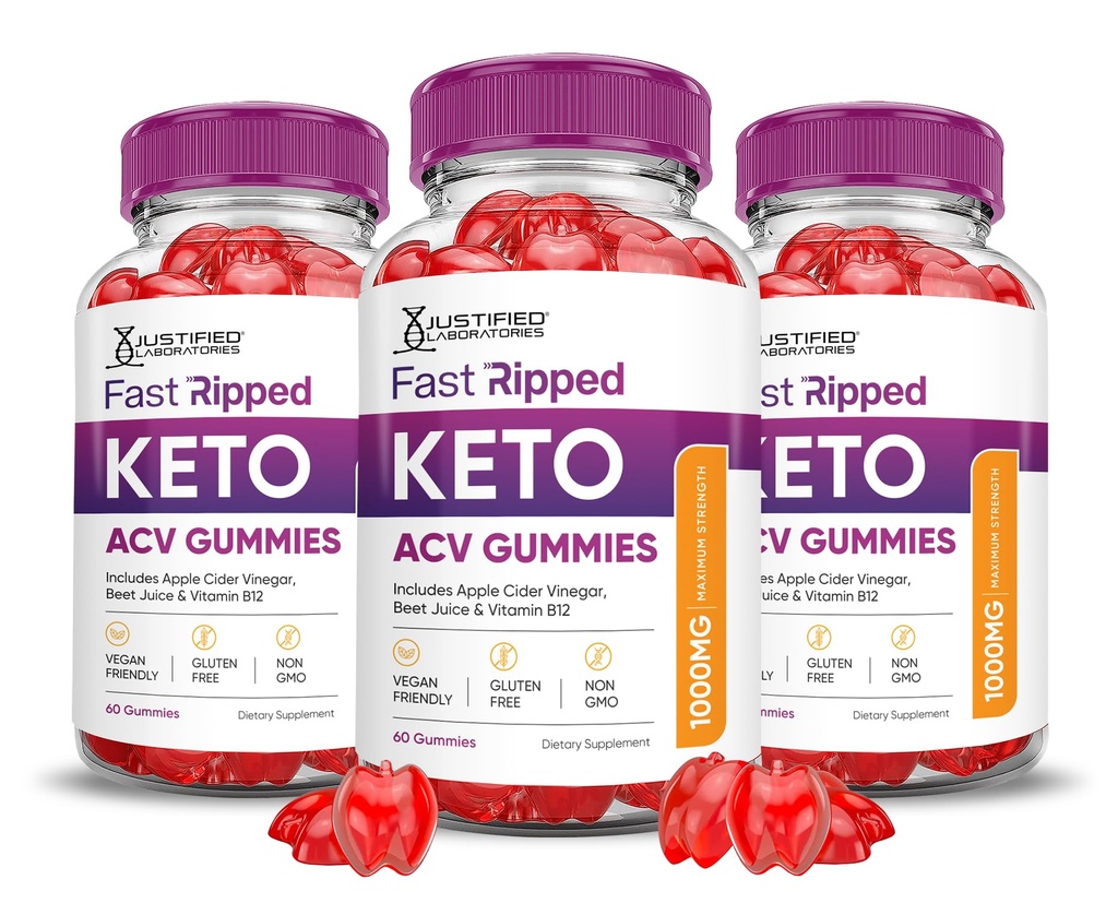 Justified Laboratories (3 Pack Keto Rush Keto ACV Gummies Formula 1000MG Keto Rush Keto Gummies Apple Cider Vinegar Boost Formated with Pomegranate Beet Juice Powder B12 Vegan Non GMO 180 Gummys
