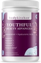 Body Kitchen Youthful Beauty Advanced, Collagen Peptides Powder for Beautiful Hair Skin Nails, Resveratrol and Hyaluronic Acid for Anti-Gearing & Antioxidant Support, Grass Fed (Pack of 1)