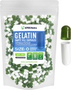 XPRS Nutra Μέγεθος 0 Κενές κάψουλες - 500 Count Empty Gelatin Κάψουλες - Χάπια DIY Καψάκιο Γέμισμα - Καθαρά Καπάκια τζελ για Βοοειδή για Συμπληρώματα Do-It-Yourself (Πράσινη / Λευκή)