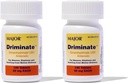 MAJOR Driminate - Dimenhydrinate 50mg Motion Sickness Tablets - Anti-Nausea Medicine - 100 Tablets (2 Pack)