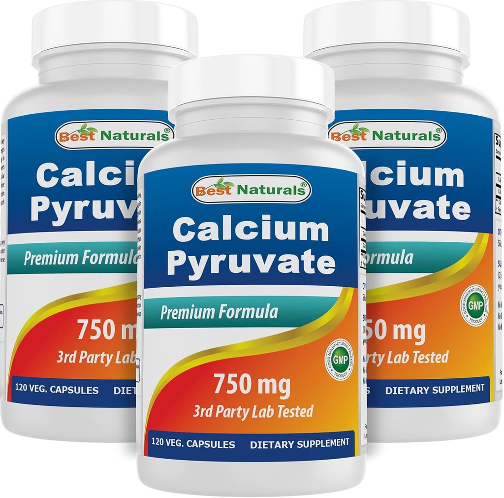 Πυροσταφυλικό ασβέστιο 750 mg 120 Κάψουλες από Best Naturals (πακέτο των 3)
