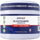 ALFA VITAMINS Alflexil Glucosamine Plus Chondroitin Cream with MSM & Collagen, Υποστηρίζει υγιείς αρθρώσεις, αρθρώσεων & μυών ανακούφιση, βελτιώνει την κινητικότητα, γρήγορη απορρόφηση, και ενυδατώνει το δέρμα, 4 Oz.