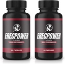(2 Πακέτο) Κάψουλες Erecpower, χάπια Erecpower για άνδρες, συμπλήρωμα Erecpower Ανδρικής Απόδοσης, Σύνθετη διαμόρφωση για την υποστήριξη Ανδρική Ενεργό τρόπο ζωής, Erec Pastillas Power Κριτικές (120 κάψουλες)
